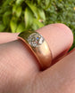 VICTORIAN DIAMOND & 18CT GOLD FLUSH SET RING