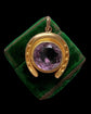 ANTIQUE 9CT GOLD & PASTE HORSESHOE PENDANT
