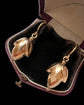 VICTORIAN FACETED GOLD ACORN EARRINGS