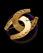 VICTORIAN 15CT GOLD DOUBLE HORSESHOE BROOCH
