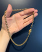 VINTAGE 9CT GOLD & DIAMOND OWL CHAIN EXTENDER / BAIL