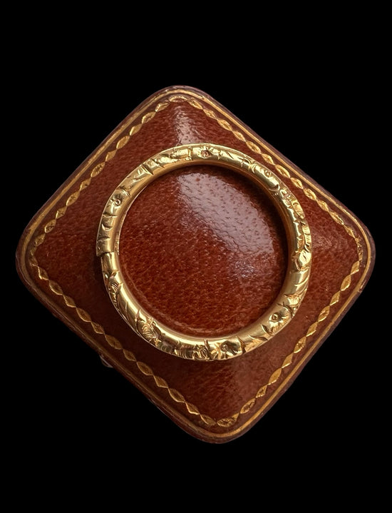 GEORGIAN 15CT GOLD CHUNKY SPLIT RING