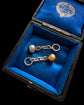 ANTIQUE PLATINUM & SAPPHIRE SPHERE CHAIN CHARMS