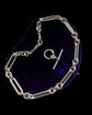 VICTORIAN SUPER CHUNKY SILVER PAPERCLIP ALBERT CHAIN