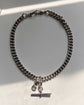 ANTIQUE SILVER CURB CHAIN WITH SLIDING T-BAR