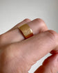 SUPER WIDE 18CT GOLD ANTIQUE CIGAR BAND RING