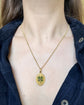 19TH CENTURY FRENCH PLIQUE-A-JOUR ‘SANS LUY RIEN’ 18CT GOLD PENDANT
