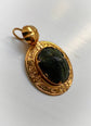 VICTORIAN SCARAB BEETLE & 15CT GOLD PENDANT