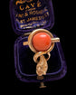 VICTORIAN CORAL & 9CT GOLD SNAKE PENDANT