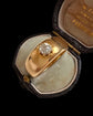 CHUNKY ANTIQUE DIAMOND & 18CT GOLD RING