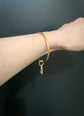 ANTIQUE 15CT GOLD BRAMAH KEY BANGLE