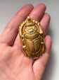 VINTAGE 18CT GOLD HUGE SCARAB BEETLE PENDANT