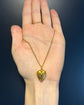 VICTORIAN 15CT GOLD & GARNET PUFFY HEART PENDANT