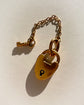 19TH CENTURY WORKING 18CT GOLD PADLOCK & KEY