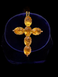GEORGIAN FACETED PASTE CROSS PENDANT