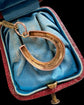VICTORIAN 18CT GOLD MIXED METAL HORSESHOE PENDANT