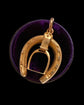 19TH CENTURY HORSESHOE & STIRRUP 18CT GOLD PENDANT