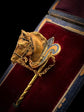 19TH CENTURY 18CT GOLD FRENCH HORSE HEAD STICK PIN