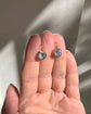 19TH CENTURY PASTE SINGLE STONE EARRINGS