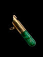 VICTORIAN 15CT GOLD & MALACHITE WHISTLE PENDANT
