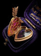 VICTORIAN RUBY & DIAMOND ‘ARROW THROUGH THE HEART’ LOCKET