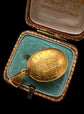 VICTORIAN PRETTY TURQUOISE & 15CT GOLD PENDANT