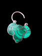 VICTORIAN MALACHITE & SILVER PADLOCK PENDANT