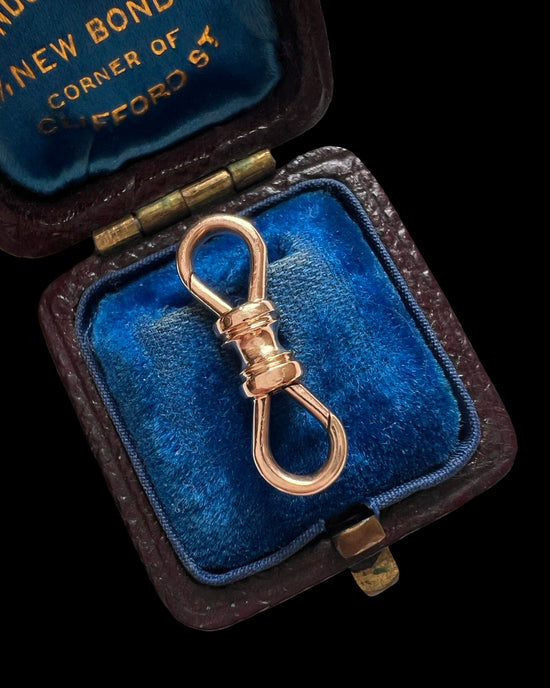ANTIQUE 14CT GOLD DOUBLE DOG CLIP