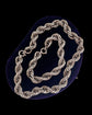 SUPER CHUNKY VINTAGE SILVER TWIST CHAIN & BRACELET SET