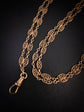 18CT FRENCH SAUTOIR FANCY LINK GAURD CHAIN