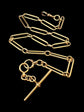 ANTIQUE 18CT GOLD PAPERCLIP ALBERT CHAIN