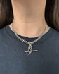 ANTIQUE CLASSIC SILVER CURB ALBERT CHAIN
