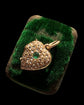 ANTIQUE 15CT GOLD DIAMOND & EMERALD HEART LOCKET