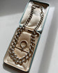 ANTIQUE SUPER CHUNKY SILVER CURB WITH DETACHABLE T-BAR