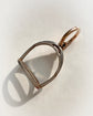 ANTIQUE PLATINUM STIRRUP PENDANT