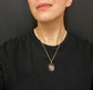 VICTORIAN DOUBLE HEART ROCK CRYSTAL PENDANT