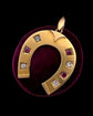 LARGE VICTORIAN RUBY & DIAMOND HORSESHOE PENDANT