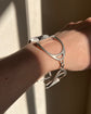VINTAGE FRENCH SILVER LARGE STIRRUP BRACELET