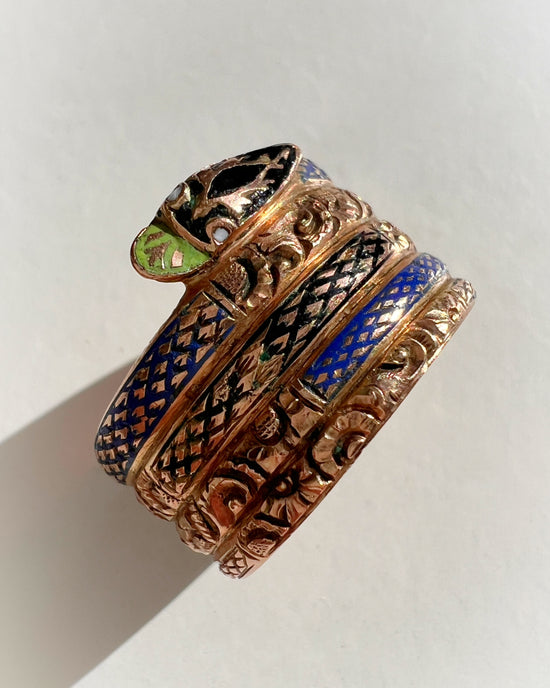 19TH CENTURY COILED SNAKE RING