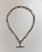 VICTORIAN CHUNKY SILVER PAPERCLIP ALBERT CHAIN
