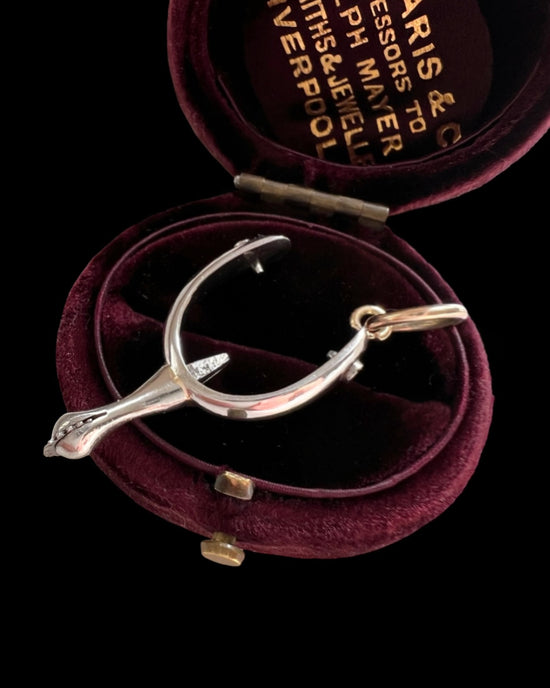 ANTIQUE PLATINUM SPUR PENDANT