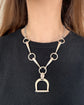 VINTAGE SILVER HORSE BIT & STIRRUP NECKLACE