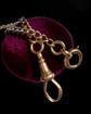 ANTIQUE BI-COLOUR 18CT GOLD & PLATINUM CURB ALBERT CHAIN