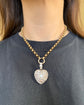 19TH CENTURY LARGE SCALE PASTE HEART PENDANT