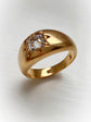 VICTORIAN DIAMOND & 18CT GOLD GYPSY RING