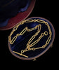 VICTORIAN 15CT GOLD PAPERCLIP LINK ALBERT CHAIN