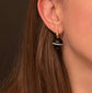 VICTORIAN 15CT GOLD SNAKE & AGATE EARRINGS