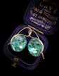 EARLY VICTORIAN TURQUOISE PASTE EARRINGS