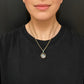 VICTORIAN GLASS LOCKET WITH TURQUOISE BAIL