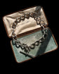 HUGE VICTORIAN TWIST OPEN CURB SILVER ALBERT CHAIN